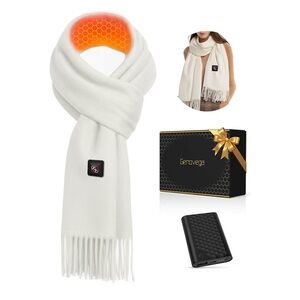 White Heated Scarf